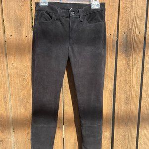 Lucky Brand High Rise Suede w/Ankle Zips, 28